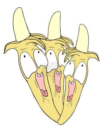Ilustración de Diseño creativo de plátano divertido - Imagen libre de derechos
