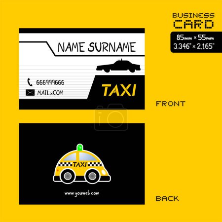 Téléchargez les illustrations : Conception créative de la carte de visite taxi - en licence libre de droit