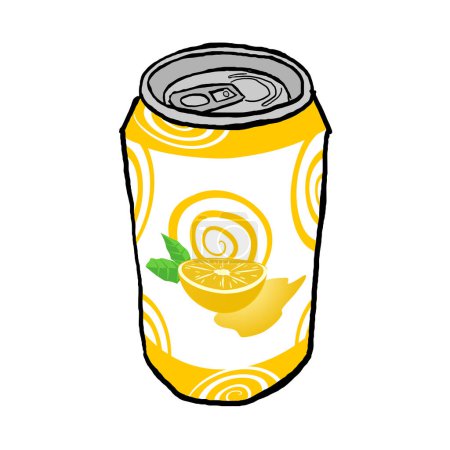 Ilustración de Diseño creativo de jugo en lata de metal - Imagen libre de derechos