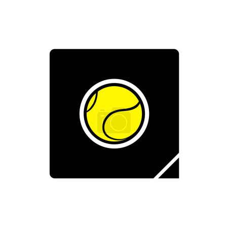 Ilustración de Diseño creativo del icono de pelota de tenis plana - Imagen libre de derechos