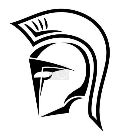 Ilustración de Diseño creativo del símbolo del casco del guerrero - Imagen libre de derechos
