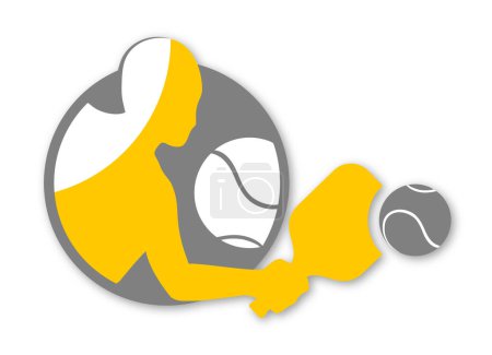 Téléchargez les illustrations : Conception créative du symbole du sport padel - en licence libre de droit