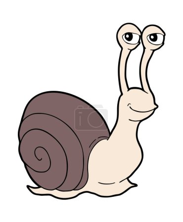 Illustration for Creative design of funny snail illustration - Royalty Free Image