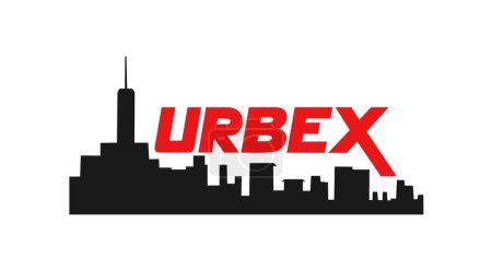 Téléchargez les illustrations : Conception créative du symbole de la ville Urbex - en licence libre de droit