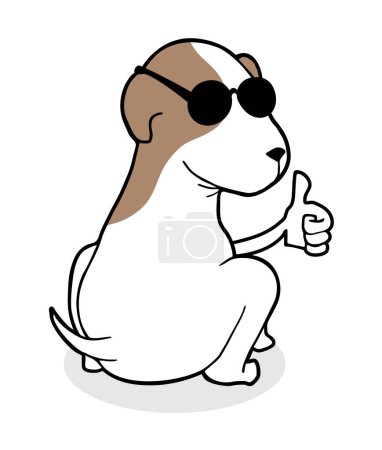 Ilustración de Diseño creativo de perro con gafas de sol - Imagen libre de derechos