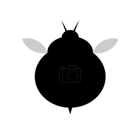 Creative design of bumblebee insect icon