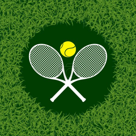 Téléchargez les illustrations : Conception créative de conception d'illustration de tennis - en licence libre de droit