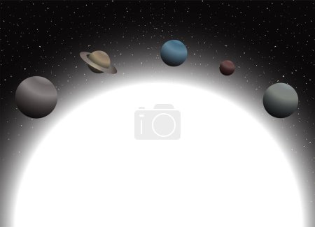 Illustration for Creative design of Planets illustration design - Royalty Free Image
