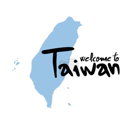 Illustration for Creative design of welcome to Taiwan symbol - Royalty Free Image