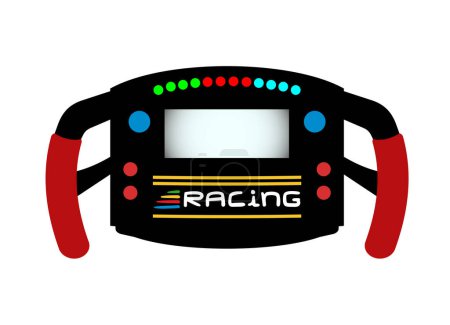 Illustration for Creative design of formula steering wheel illustration - Royalty Free Image