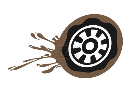 Illustration for Creative design of 0ff road racing symbol - Royalty Free Image