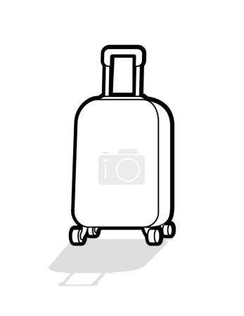 Téléchargez les illustrations : Illustration créative de valise blanche - en licence libre de droit