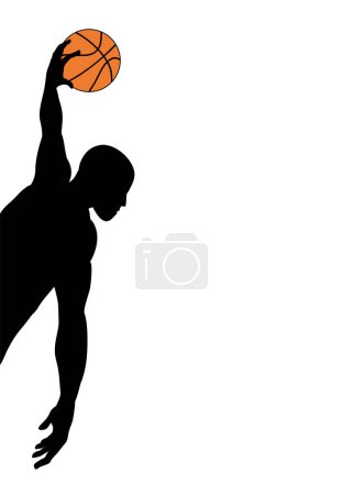 Téléchargez les illustrations : Conception créative de l'illustration du joueur de basket-ball - en licence libre de droit