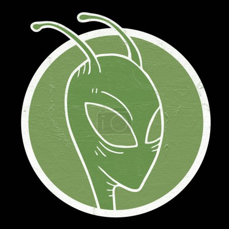 Ilustración de Diseño creativo del icono de Alien - Imagen libre de derechos