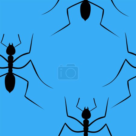 Téléchargez les illustrations : Conception créative d'insectes sans couture - en licence libre de droit