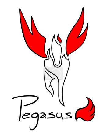 Illustration for Creative design of pegasus symbol - Royalty Free Image