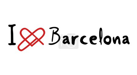 Illustration for Creative design of Barcelona love icon - Royalty Free Image