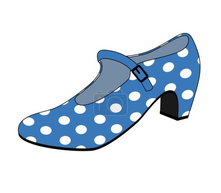 Illustration for Creative design of polka shoe - Royalty Free Image