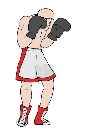 Illustration for Creative design of boxing man draw - Royalty Free Image