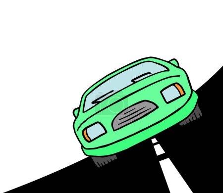 Téléchargez les illustrations : Conception créative de voiture verte - en licence libre de droit