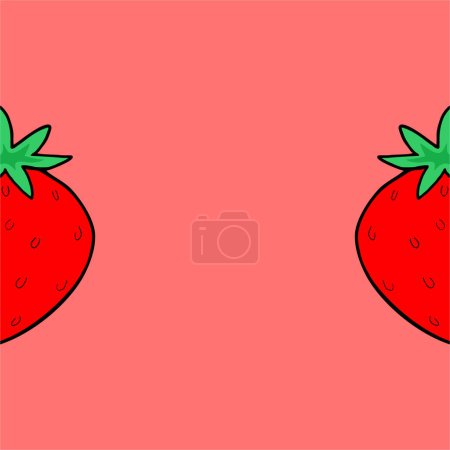 Téléchargez les illustrations : Conception créative de l'illustration de fraise - en licence libre de droit