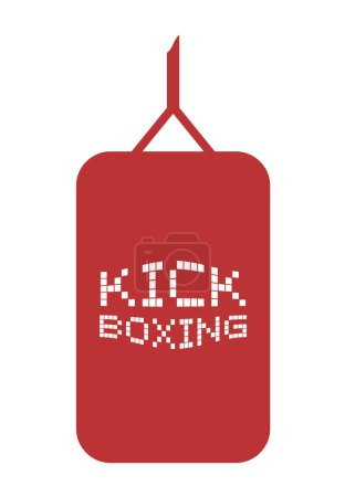 Téléchargez les illustrations : Conception créative de kick boxing sac rouge - en licence libre de droit