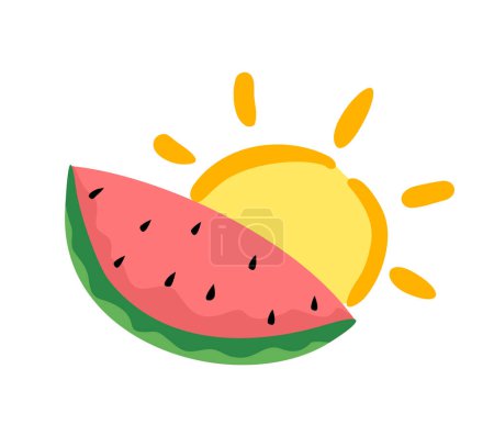 Ilustración de Diseño creativo de sandía símbolo de verano - Imagen libre de derechos
