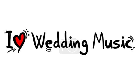 Illustration for Creative design of Wedding Music music style - Royalty Free Image