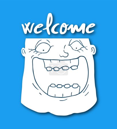 Illustration for Creative design of welcome symbol message - Royalty Free Image