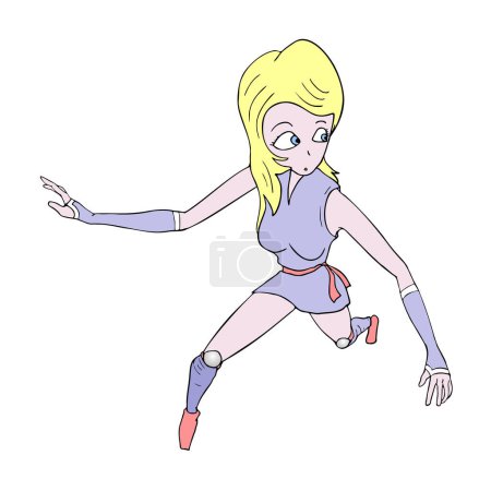 Illustration for Creative design of cartoon woman perspective illustration - Royalty Free Image