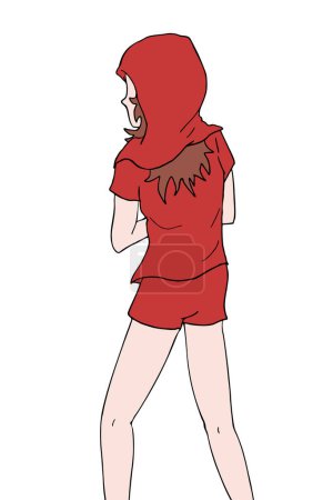 Creative design of woman with red hood