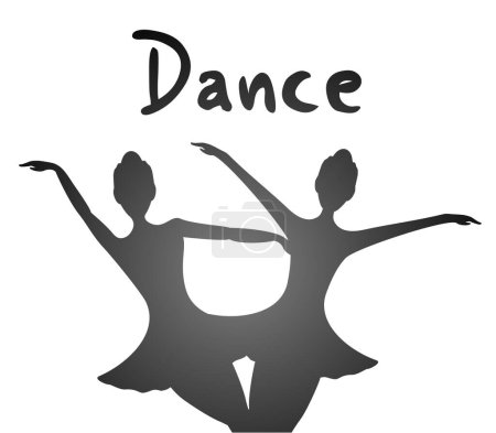 Téléchargez les illustrations : Conception créative de danseuse fille symbole - en licence libre de droit