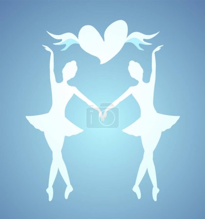 Illustration for Creative design of dancer girl symbol - Royalty Free Image