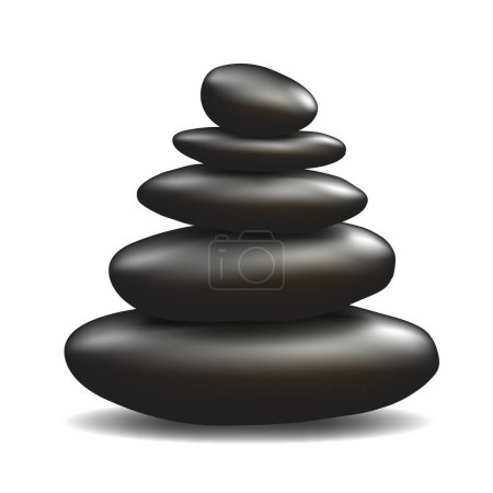 Ilustración de Diseño creativo de piedras de spa ilustración - Imagen libre de derechos