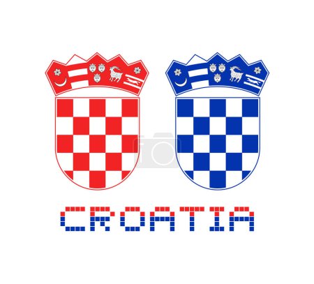 Téléchargez les illustrations : Conception créative du symbole de la Croatie créative - en licence libre de droit