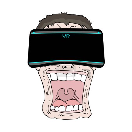 Illustration for Creative design of virtual reality expression - Royalty Free Image
