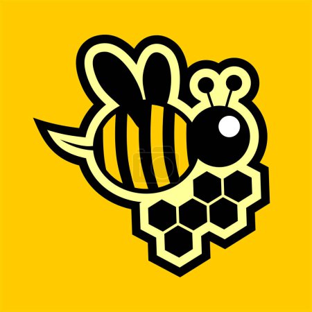 Illustration for Creative design of bee icon - Royalty Free Image