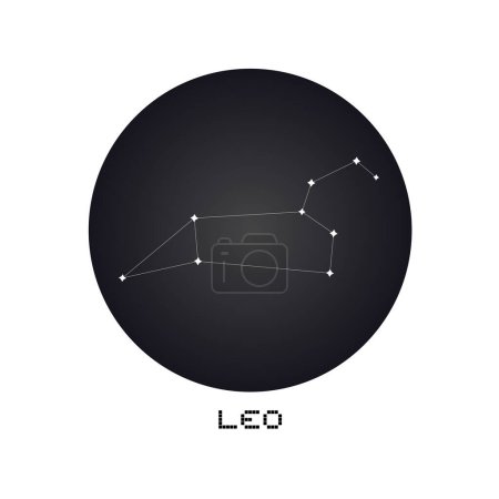Téléchargez les illustrations : Creative design of Leo constellation design - en licence libre de droit