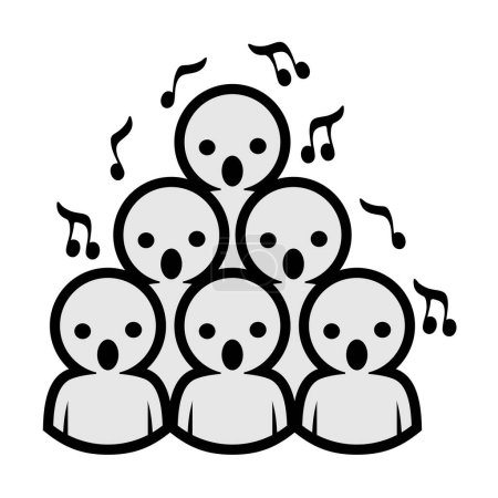 Illustration for Creative design of voice choir icon design - Royalty Free Image