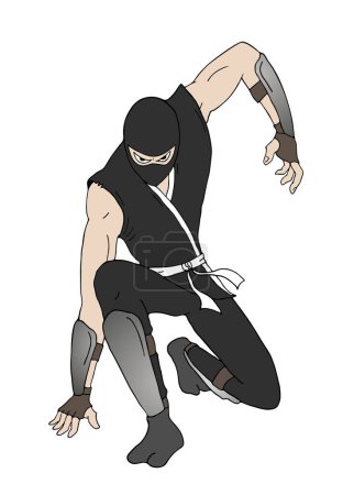 Illustration for Creative design of Ninja warrior illustration - Royalty Free Image