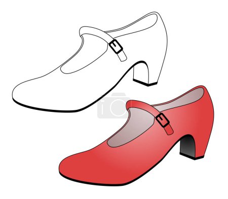 Téléchargez les illustrations : Conception créative de chaussures féminines élégantes - en licence libre de droit