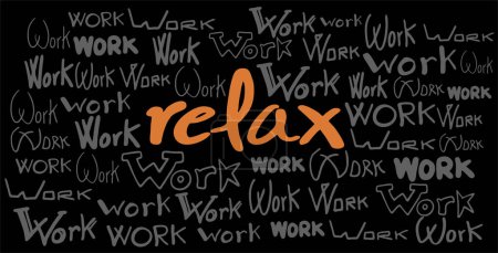 Illustration for Creative design of creative relax message - Royalty Free Image