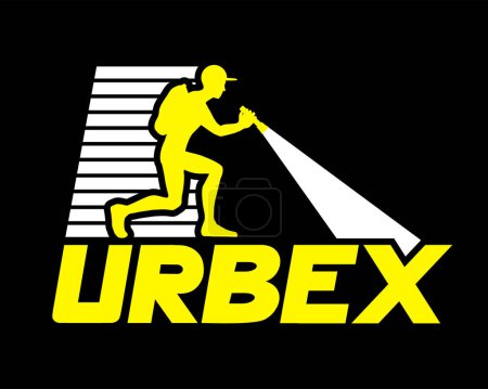 Illustration for Creative design of Urbex icon design - Royalty Free Image