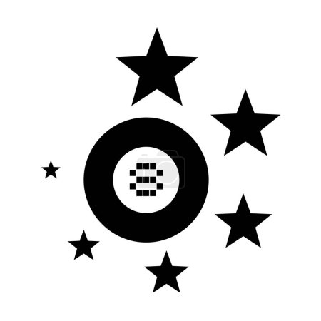 Illustration for Creative design of black billiards ball symbol - Royalty Free Image