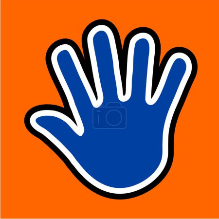 Illustration for Creative design of blue hand symbol - Royalty Free Image