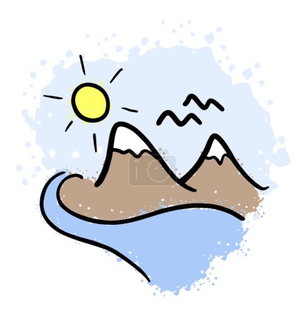 Ilustración de Diseño creativo de la ilustración de montaña - Imagen libre de derechos