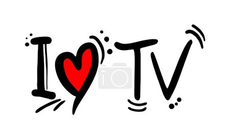 Ilustración de Diseño creativo del mensaje de amor de TV - Imagen libre de derechos
