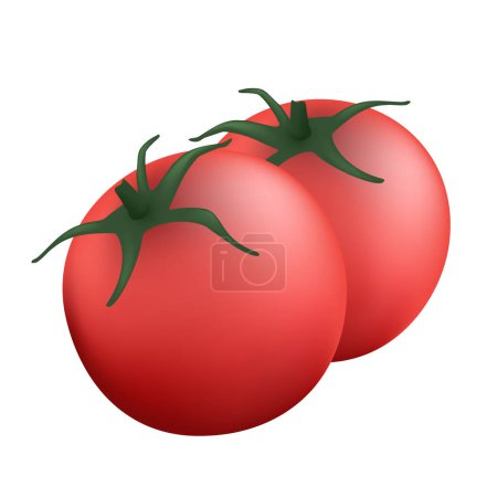 Illustration for Creative design of two tomatoes illustration - Royalty Free Image