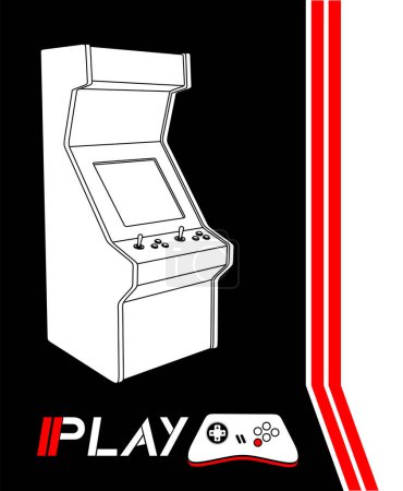 Illustration for Creative design of arcade chase illustration - Royalty Free Image