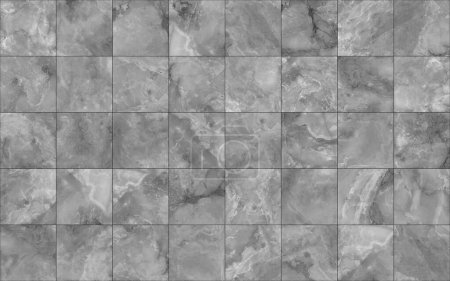 Photo for Natural stone tiling pattern, seamless texture map for 3d graphics - Royalty Free Image